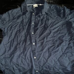 Sorry very wrinkled blue button up